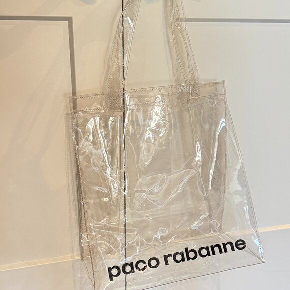 Vintage Large Paco Rabanne Clear Shopper Tote Bag - Picture 5 of 8